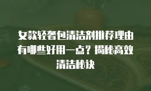 女款轻奢包清洁剂推荐理由有哪些好用一点？揭秘高效清洁秘诀