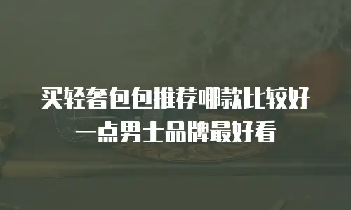 买轻奢包包推荐哪款比较好一点男士品牌最好看