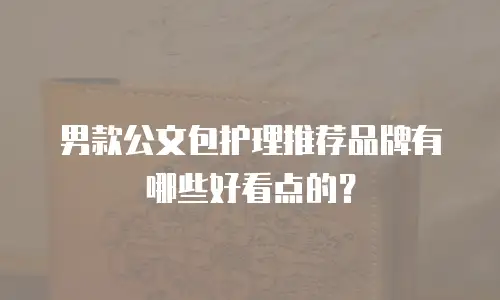 男款公文包护理推荐品牌有哪些好看点的？