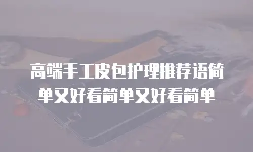高端手工皮包护理推荐语简单又好看简单又好看简单