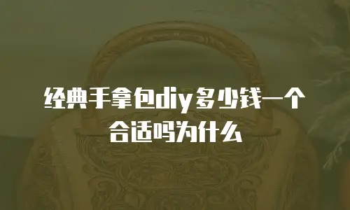 经典手拿包diy多少钱一个合适吗为什么