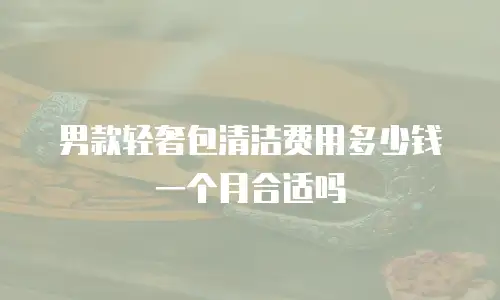 男款轻奢包清洁费用多少钱一个月合适吗