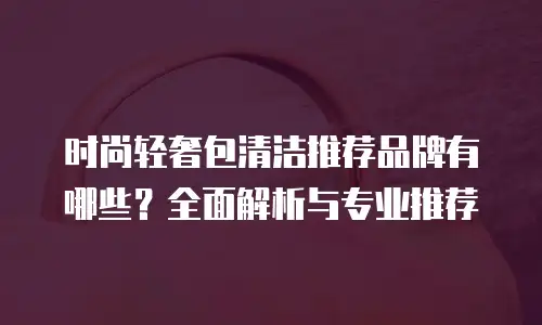 时尚轻奢包清洁推荐品牌有哪些？全面解析与专业推荐