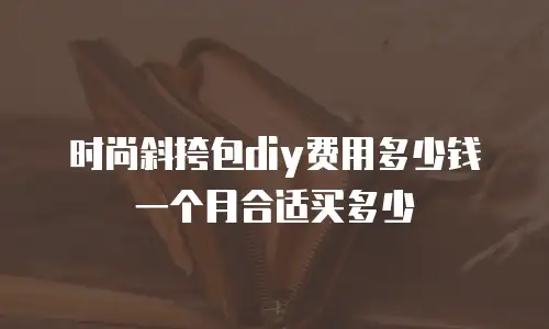 时尚斜挎包diy费用多少钱一个月合适买多少
