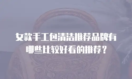 女款手工包清洁推荐品牌有哪些比较好看的推荐？