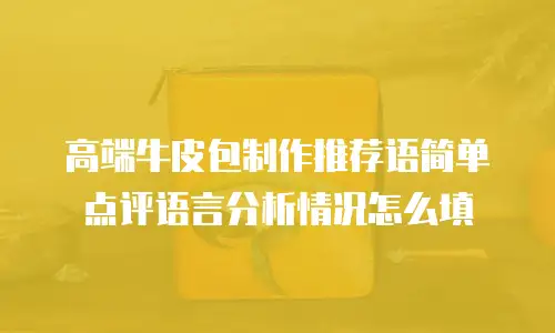 高端牛皮包制作推荐语简单点评语言分析情况怎么填