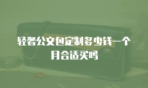 轻奢公文包定制多少钱一个月合适买吗
