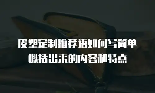 皮塑定制推荐语如何写简单概括出来的内容和特点