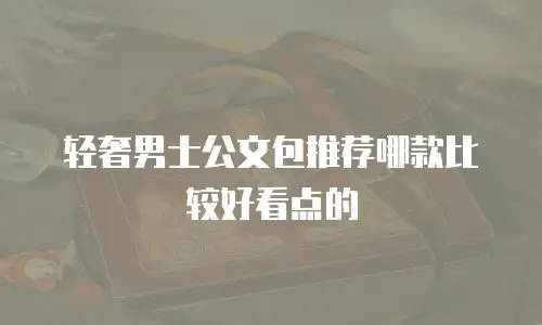 轻奢男士公文包推荐哪款比较好看点的