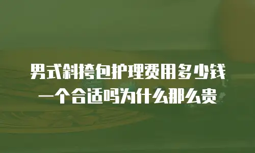 男式斜挎包护理费用多少钱一个合适吗为什么那么贵