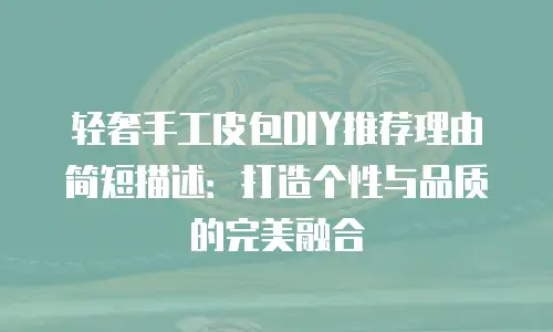 轻奢手工皮包DIY推荐理由简短描述：打造个性与品质的完美融合