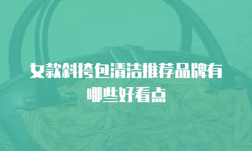 女款斜挎包清洁推荐品牌有哪些好看点