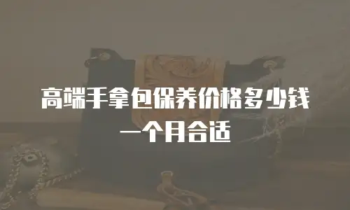 高端手拿包保养价格多少钱一个月合适