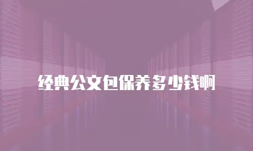 经典公文包保养多少钱啊