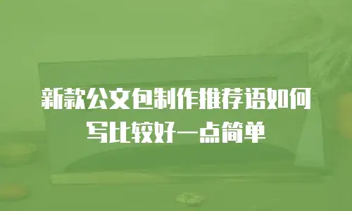 新款公文包制作推荐语如何写比较好一点简单