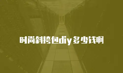 时尚斜挎包diy多少钱啊