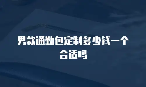 男款通勤包定制多少钱一个合适吗