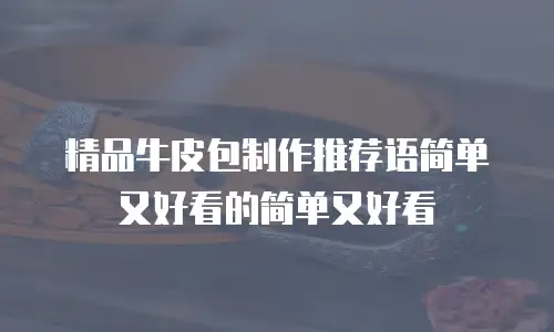 精品牛皮包制作推荐语简单又好看的简单又好看