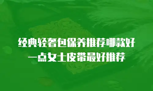 经典轻奢包保养推荐哪款好一点女士皮带最好推荐