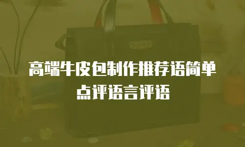 高端牛皮包制作推荐语简单点评语言评语