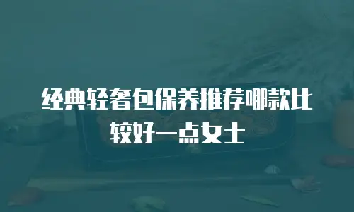 经典轻奢包保养推荐哪款比较好一点女士