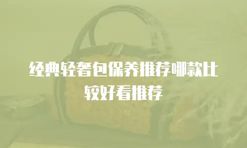 经典轻奢包保养推荐哪款比较好看推荐