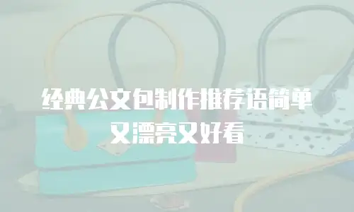 经典公文包制作推荐语简单又漂亮又好看