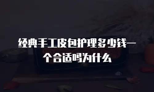 经典手工皮包护理多少钱一个合适吗为什么