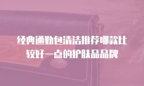 经典通勤包清洁推荐哪款比较好一点的护肤品品牌