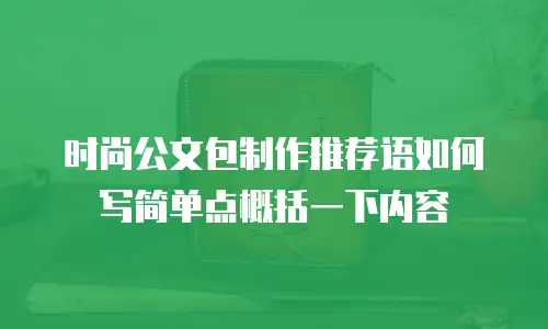 时尚公文包制作推荐语如何写简单点概括一下内容