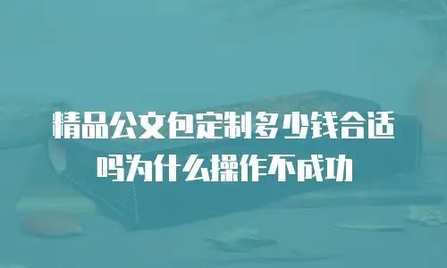 精品公文包定制多少钱合适吗为什么操作不成功