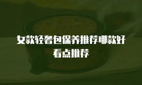 女款轻奢包保养推荐哪款好看点推荐