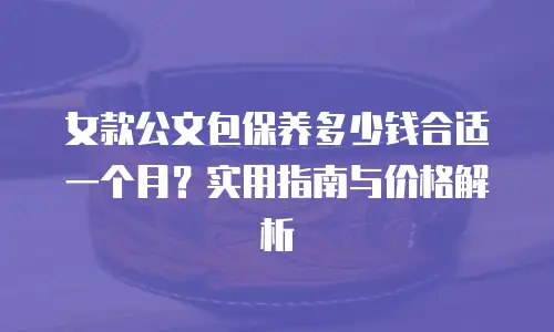女款公文包保养多少钱合适一个月？实用指南与价格解析