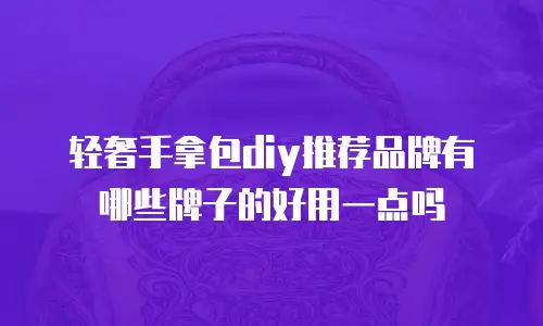 轻奢手拿包diy推荐品牌有哪些牌子的好用一点吗