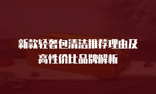 新款轻奢包清洁推荐理由及高性价比品牌解析