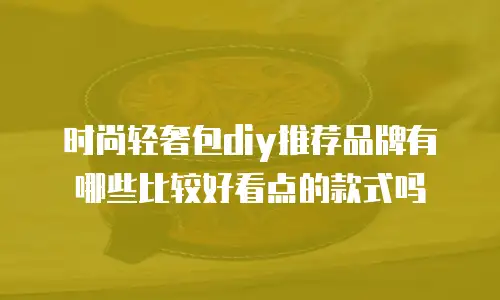 时尚轻奢包diy推荐品牌有哪些比较好看点的款式吗