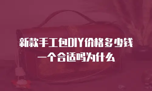 新款手工包DIY价格多少钱一个合适吗为什么