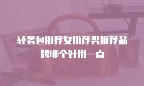 轻奢包推荐女推荐男推荐品牌哪个好用一点