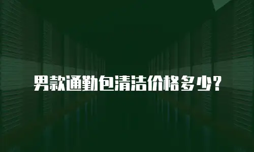 男款通勤包清洁价格多少？