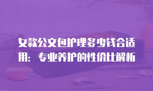 女款公文包护理多少钱合适用：专业养护的性价比解析