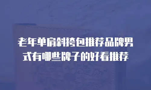 老年单肩斜挎包推荐品牌男式有哪些牌子的好看推荐