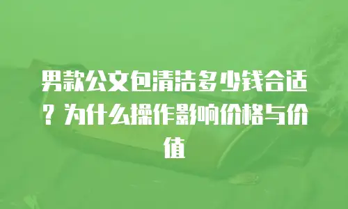 男款公文包清洁多少钱合适？为什么操作影响价格与价值