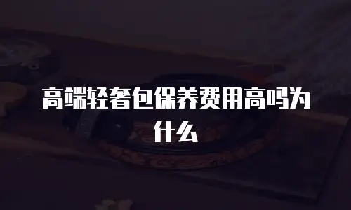 高端轻奢包保养费用高吗为什么