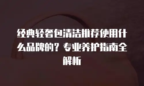 经典轻奢包清洁推荐使用什么品牌的？专业养护指南全解析