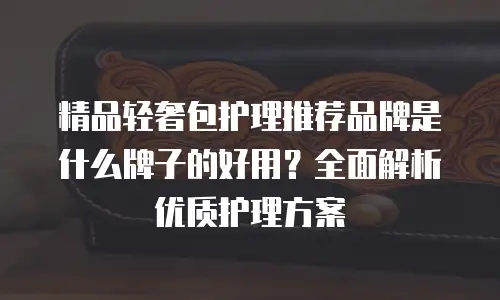 精品轻奢包护理推荐品牌是什么牌子的好用？全面解析优质护理方案
