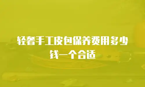 轻奢手工皮包保养费用多少钱一个合适