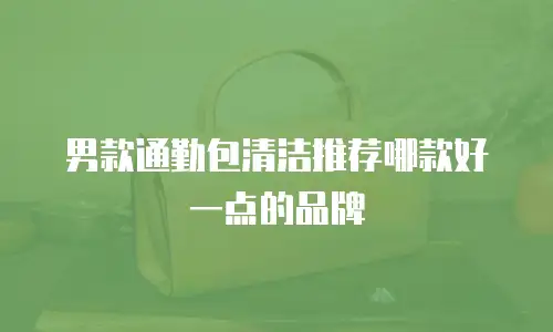 男款通勤包清洁推荐哪款好一点的品牌