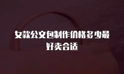 女款公文包制作价格多少最好卖合适