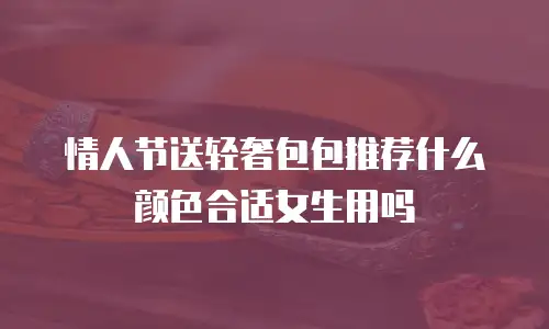 情人节送轻奢包包推荐什么颜色合适女生用吗