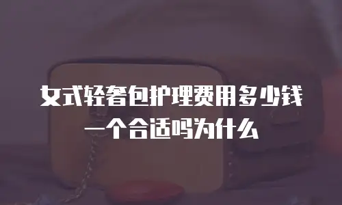 女式轻奢包护理费用多少钱一个合适吗为什么
